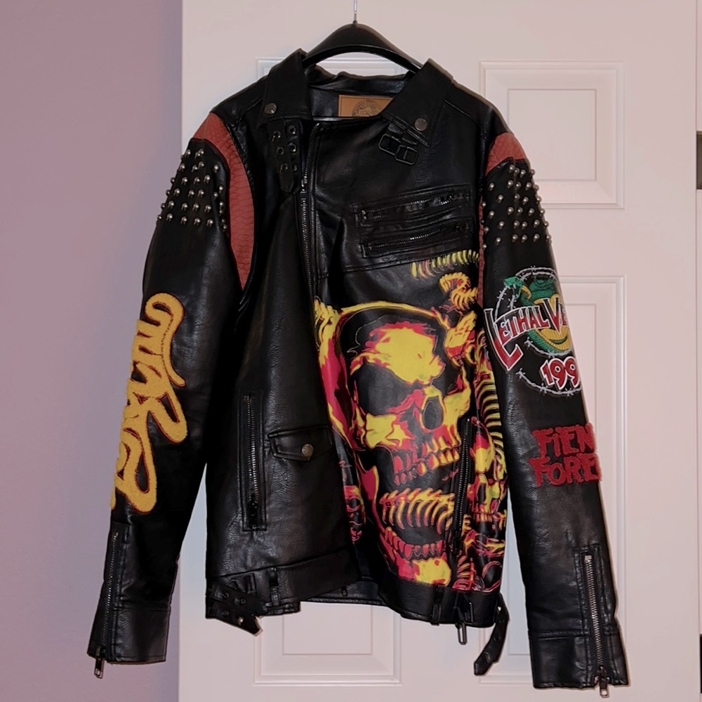Vintage Rockstar Leather Jacket 3XL